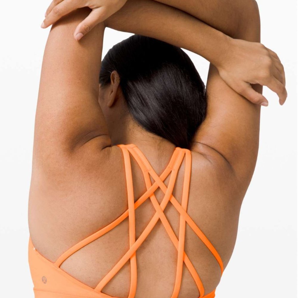 Lululemon Free To Be Serene Bra Highlight Orange Size 10